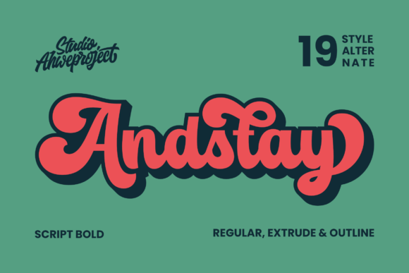 Andstay: A Bold Display Font for Creative Campaigns