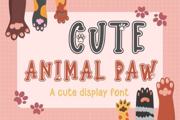 Cute Animal Paw: A Playful Display Font for Campaigns