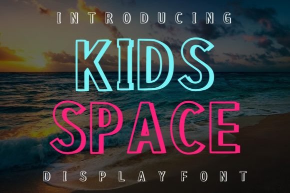 Kids Space: An Assertive Outline Display Font for Branding
