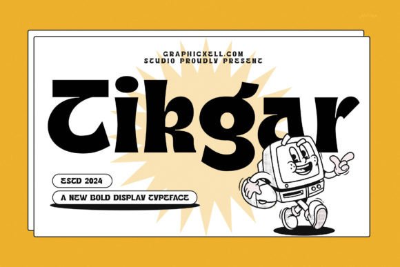 Tikgar Font: Retro Display Type